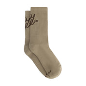 OLAF Monogram logo socks Khaki