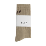 OLAF Monogram logo socks Khaki