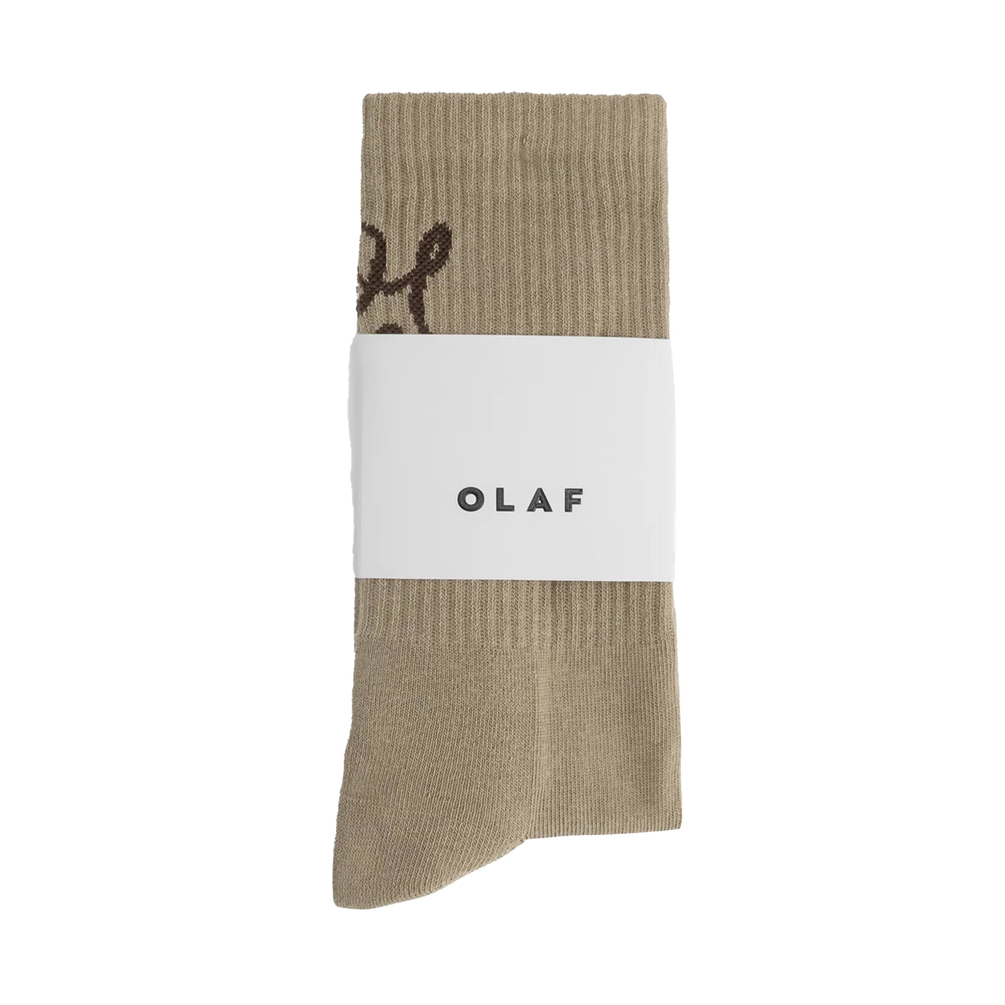 OLAF Monogram logo socks Khaki