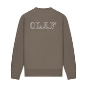 OLAF Western logo crewneck Chocolate