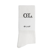 OLAF Western logo socks White