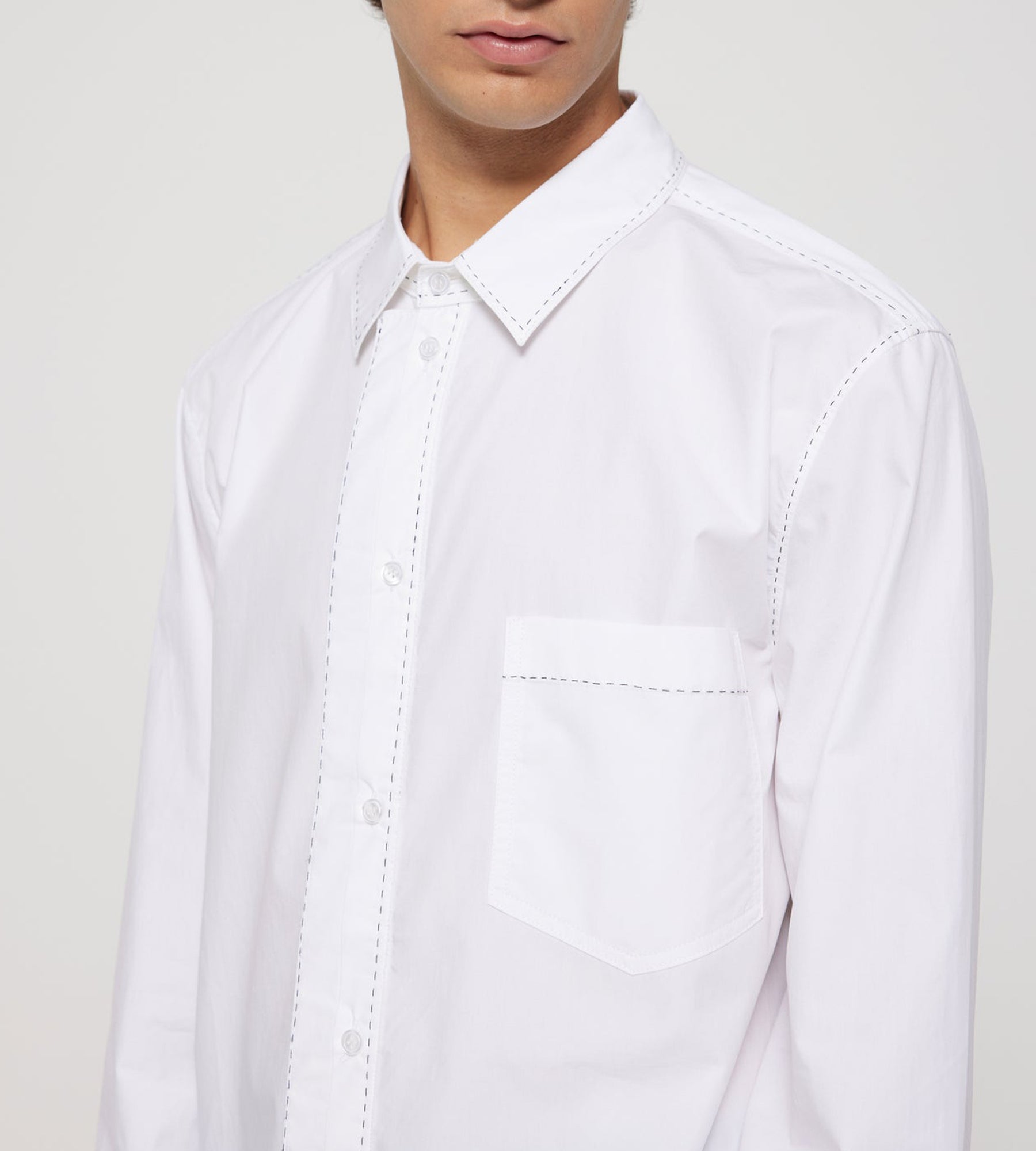 Rohe Jumpstitch poplin Shirt White