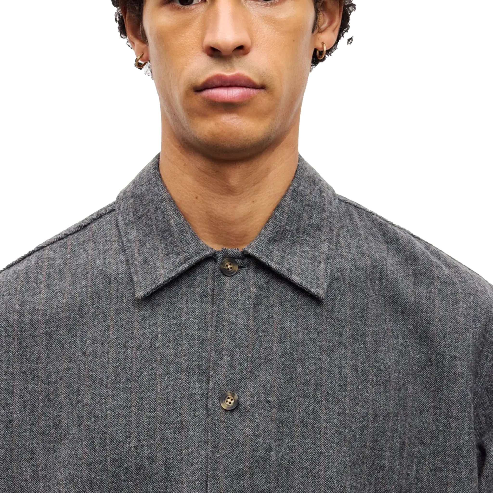 Samsoe Samsoe Sacastor x overshirt 15719 Herringbone Grey