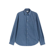 Aspesi Comma flannel shirt Night Sky