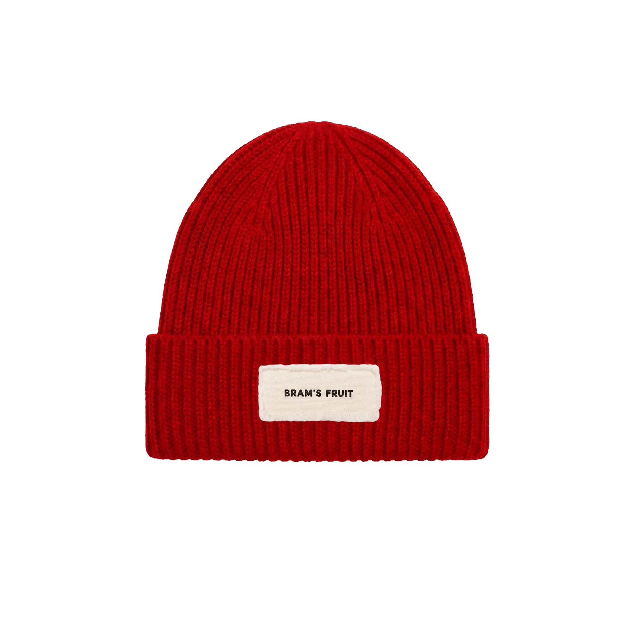 Bram's fruit Distressed label beanie Red