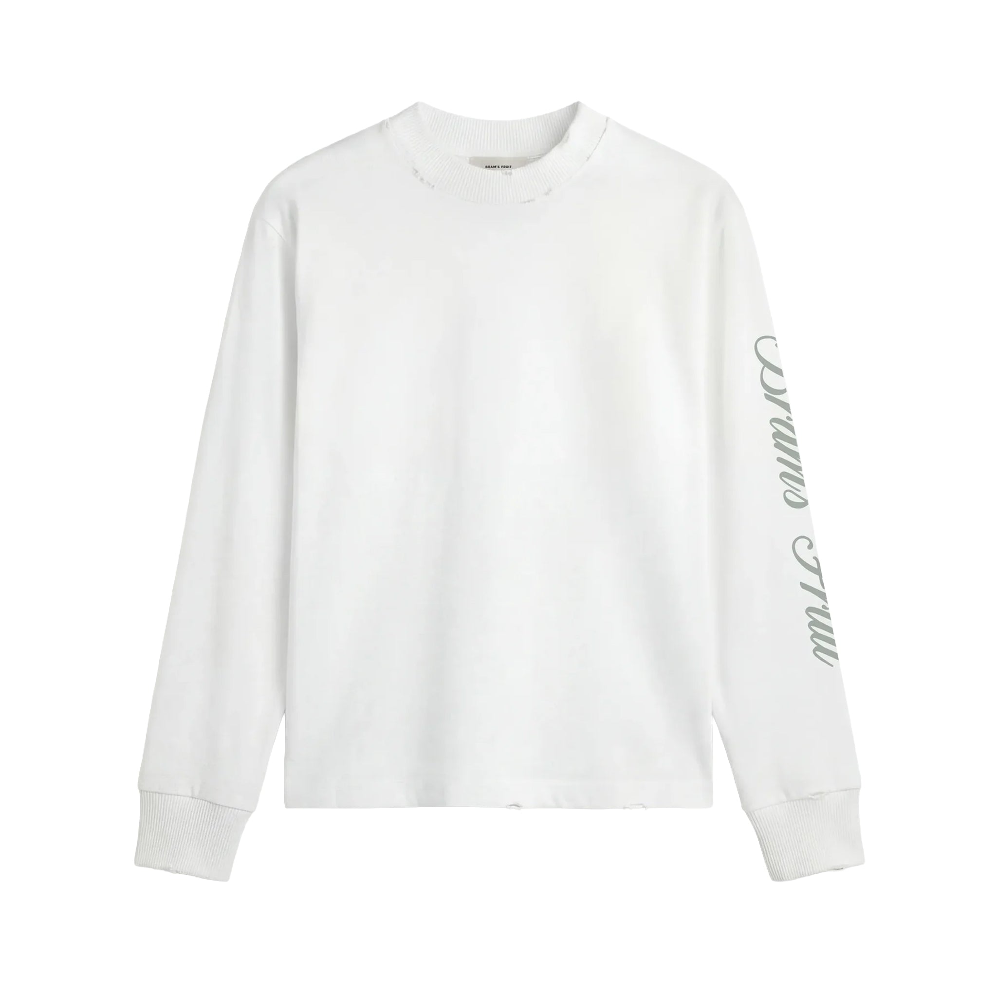 Bram's fruit Distressed script logo longsleeve Off White