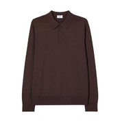 Filippa K Knitted polo shirt Chocolate