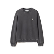Maison Kitsuné Fox head faded comfort sweat Washed Black