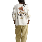 Maison Kitsuné Mmii fox head oversize long sleeve tee-shirt Beige