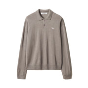Maison Kitsuné Profile fox comfort polo jumper Taupe