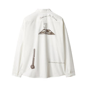Maison Kitsuné Parcs of paris oversize shirt Beige