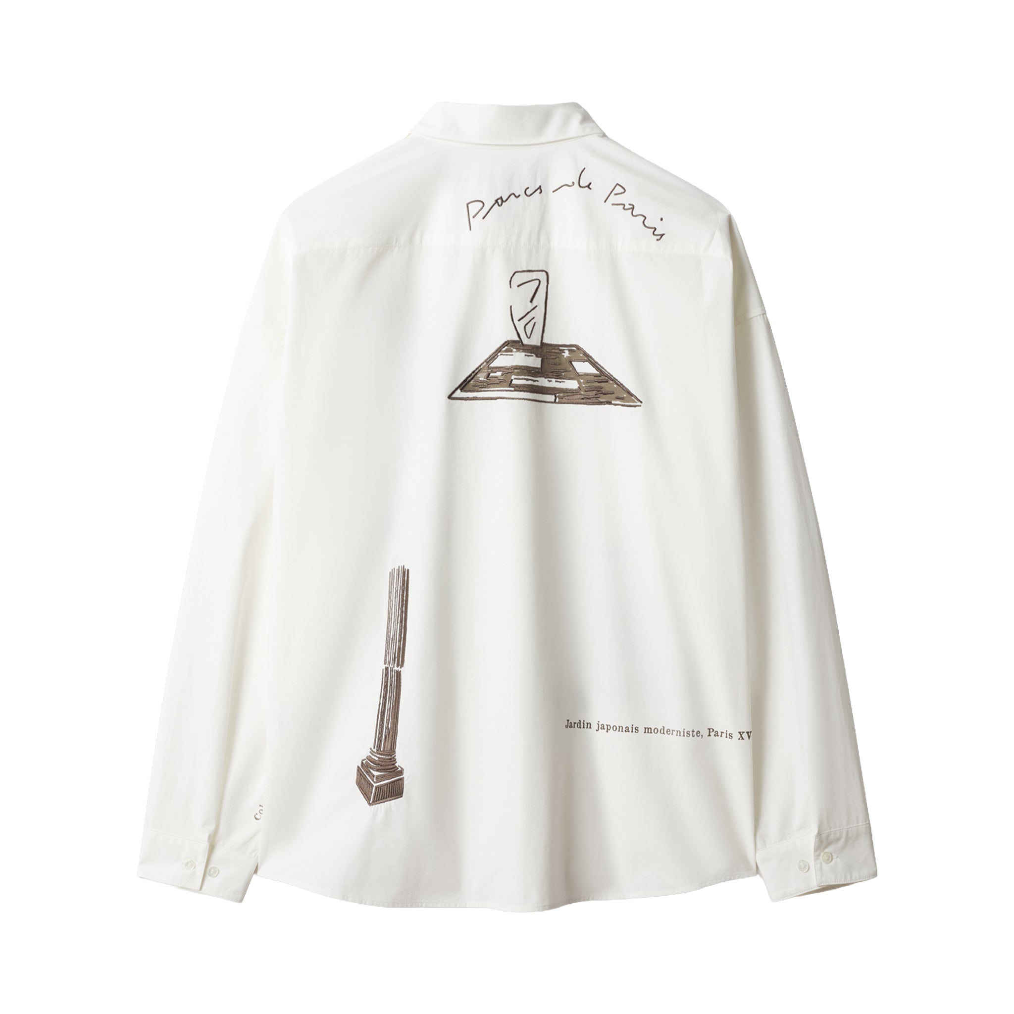 Maison Kitsuné Parcs of paris oversize shirt Beige