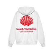 New Amsterdam Surf Association Logo hoodie Ash