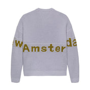 New Amsterdam Surf Association Name crew knit Ecru/black