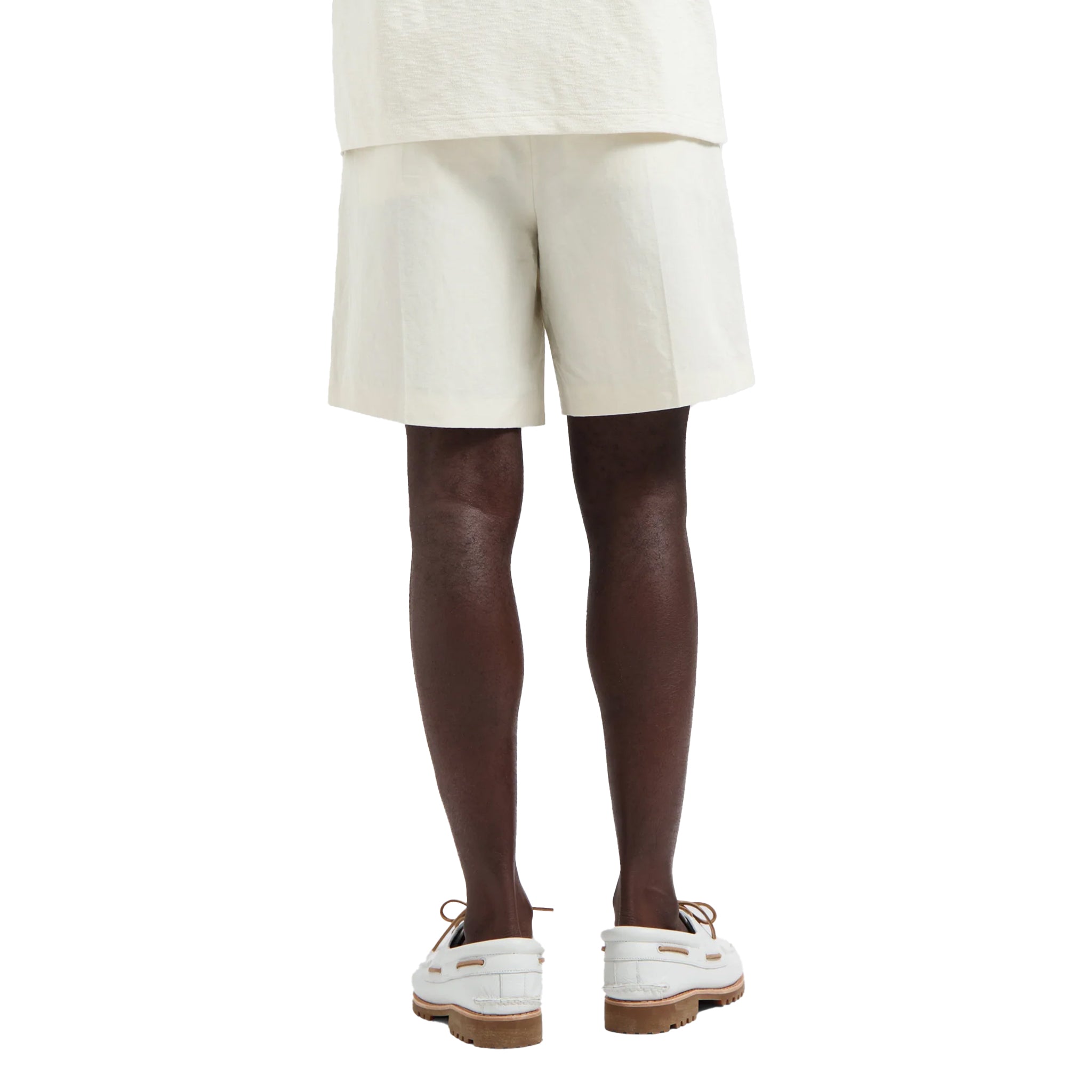 OLAF Cotton linen shorts Off White
