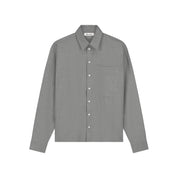 OLAF Wool boxy shirt Heather Grey