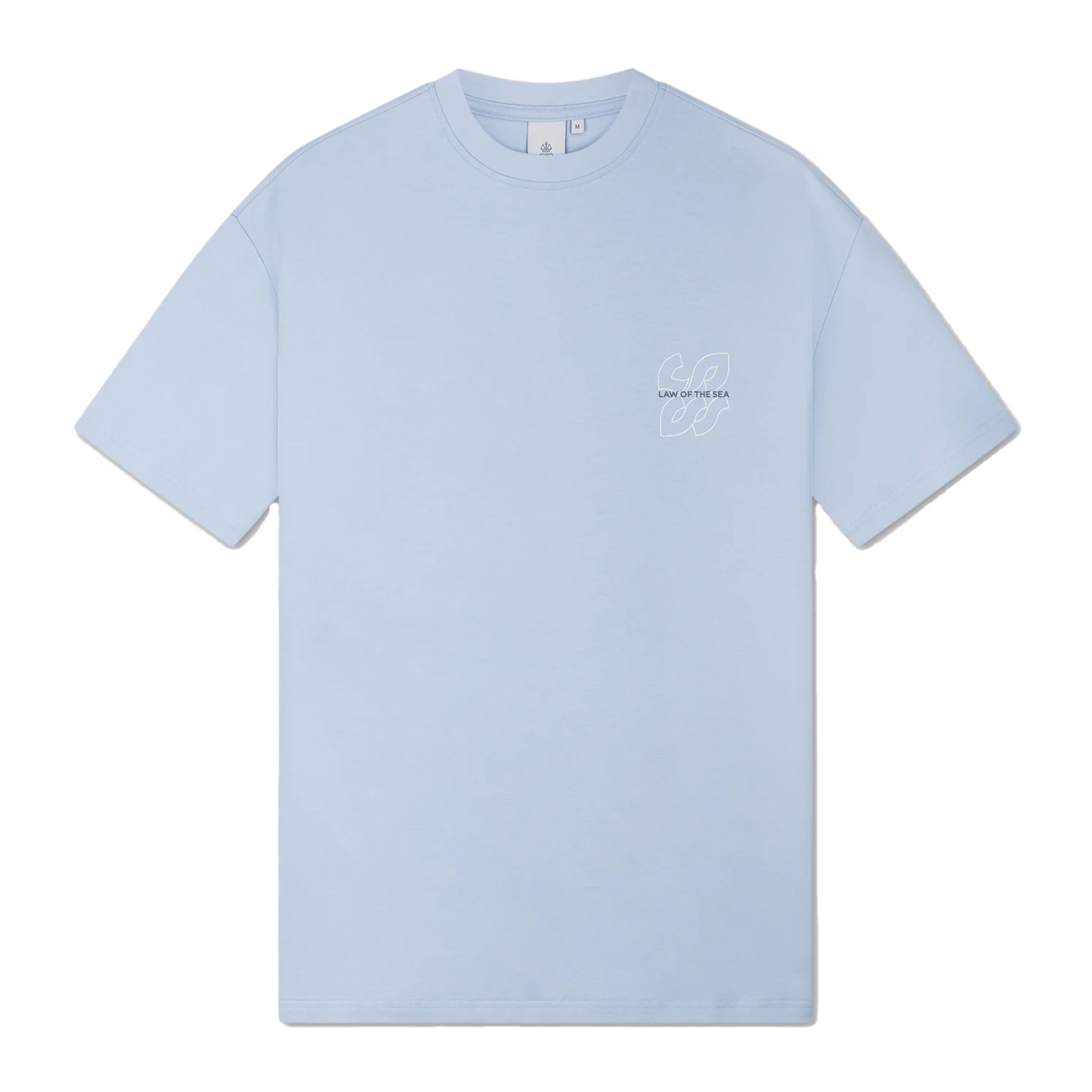 Law Of The Sea Seismic artwork tee Celestial blue