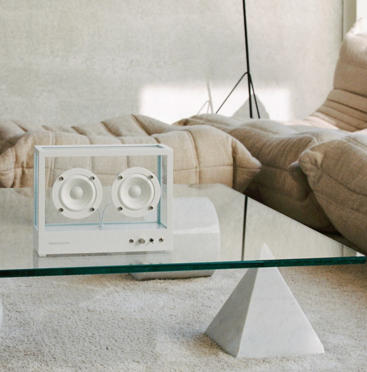 Transparent Small Speaker White