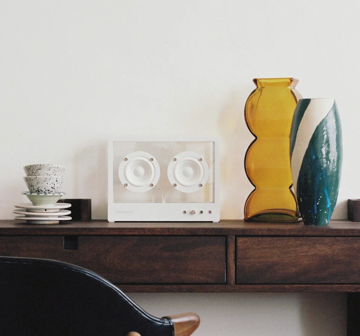 Transparent Small Speaker White