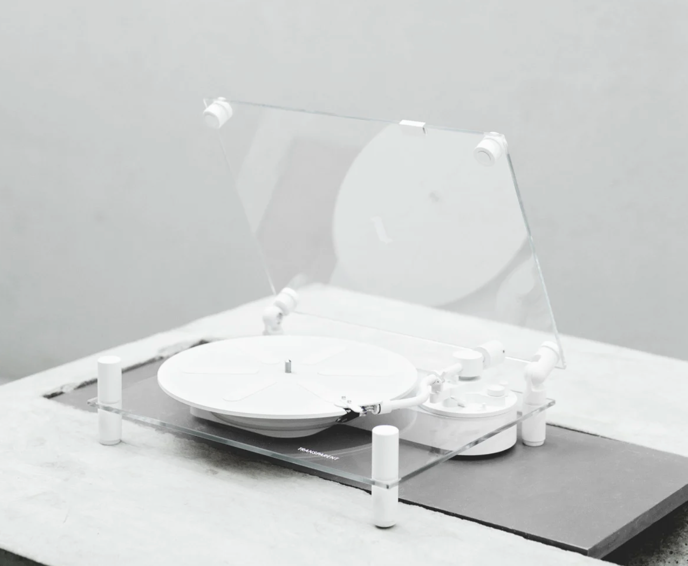 Transparent Turntable White