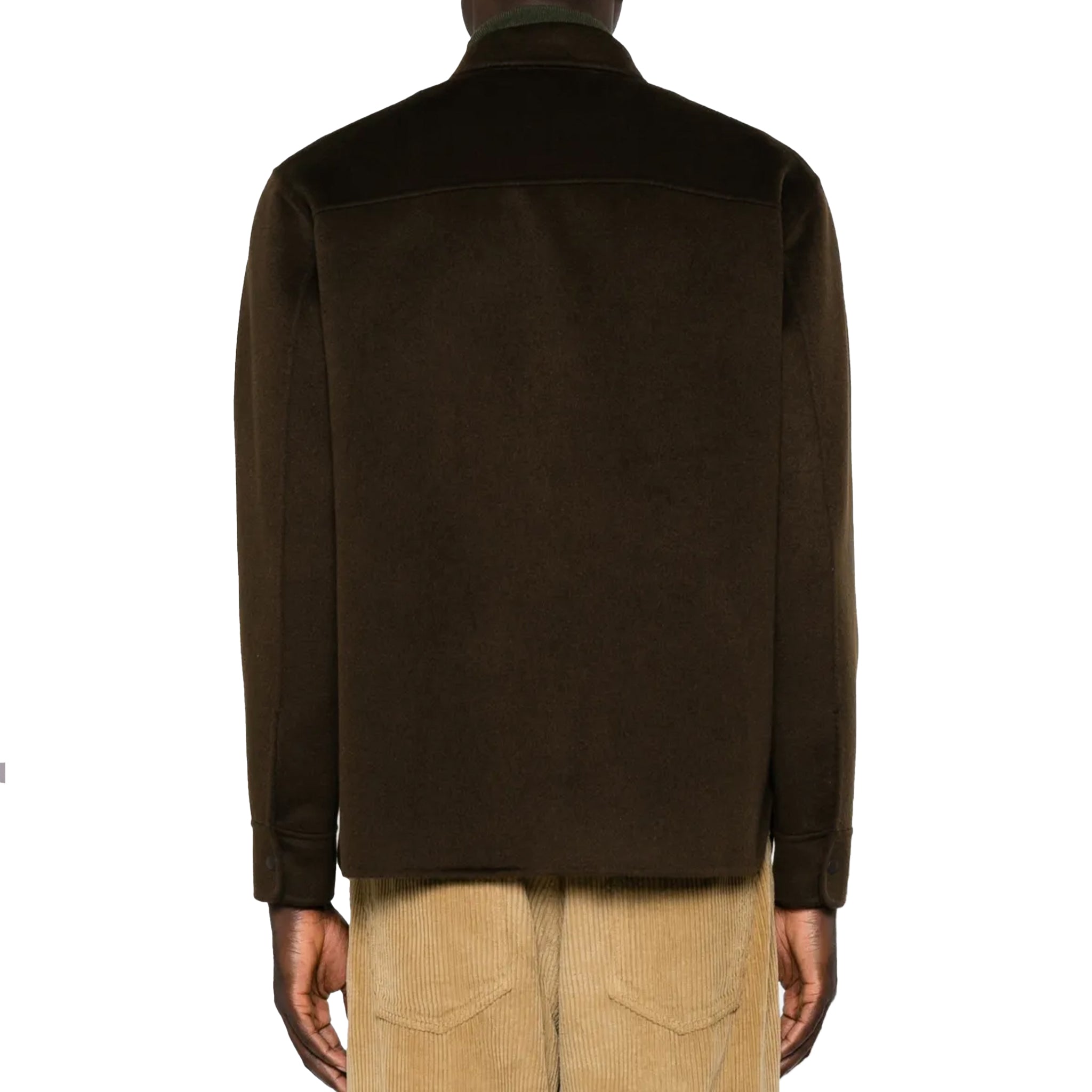 Aspesi Double wool shirt jacket Coffee