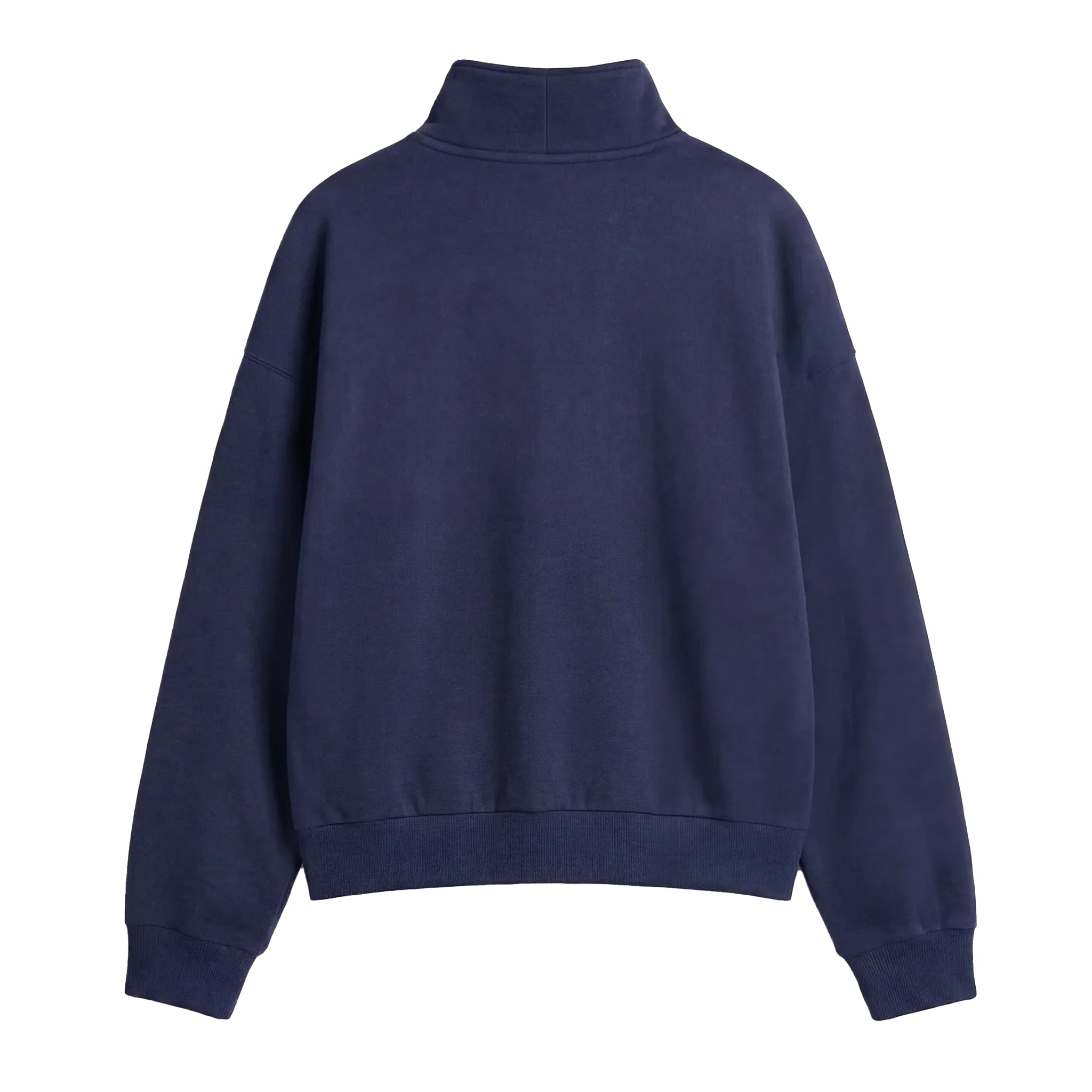 Bram's fruit Script logo quarter zip Blue