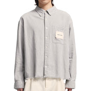 Bram's fruit Distressed farmer shirt ls Olive