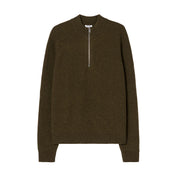 Filippa K Wool half zip sweat Moss