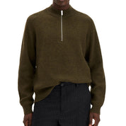 Filippa K Wool half zip sweat Moss