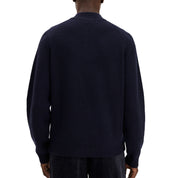 Filippa K Wool half zip sweat Navy