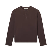 FRAME L/s henley shirt Brown