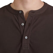 FRAME L/s henley shirt Brown