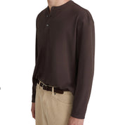 FRAME L/s henley shirt Brown