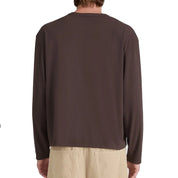 FRAME L/s henley shirt Brown