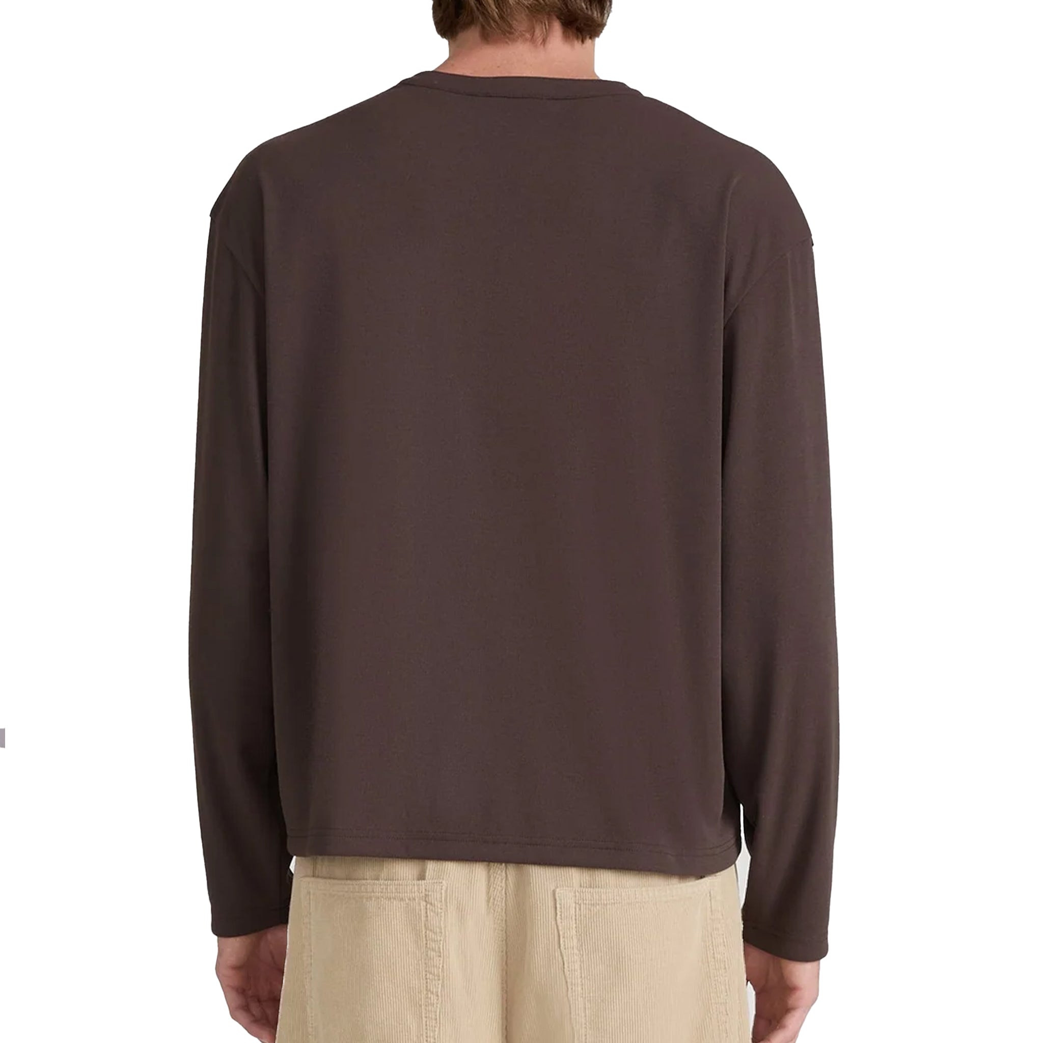 FRAME L/s henley shirt Brown