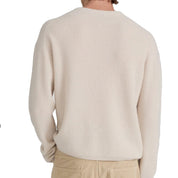 FRAME Waffle textured sweater Ecru