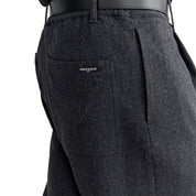 Maison Kitsuné Cropped pleated pants Anthracite