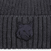 Maison Kitsuné Fox head beanie Charcoal