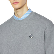 Maison Kitsuné Fox head comfort sweatshirt Grey Mel