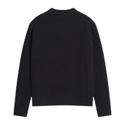 Maison Kitsuné Fox head wool ribbed jumper Black