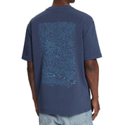 Law Of The Sea Passage artwork t-shirt Indigo