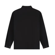 Law Of The Sea Skald structured cotton shirt Black