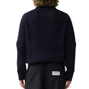 New Amsterdam Surf Association Knitted half zip Midnight