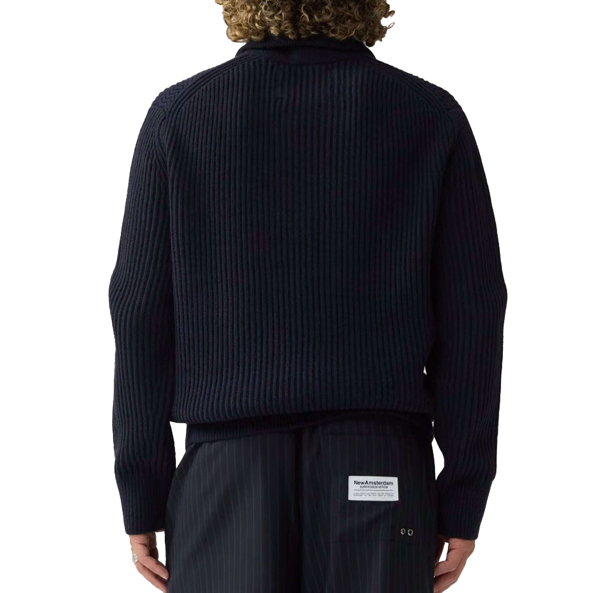 New Amsterdam Surf Association Knitted half zip Midnight
