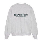 New Amsterdam Surf Association Logo crewneck Ash/bottle green
