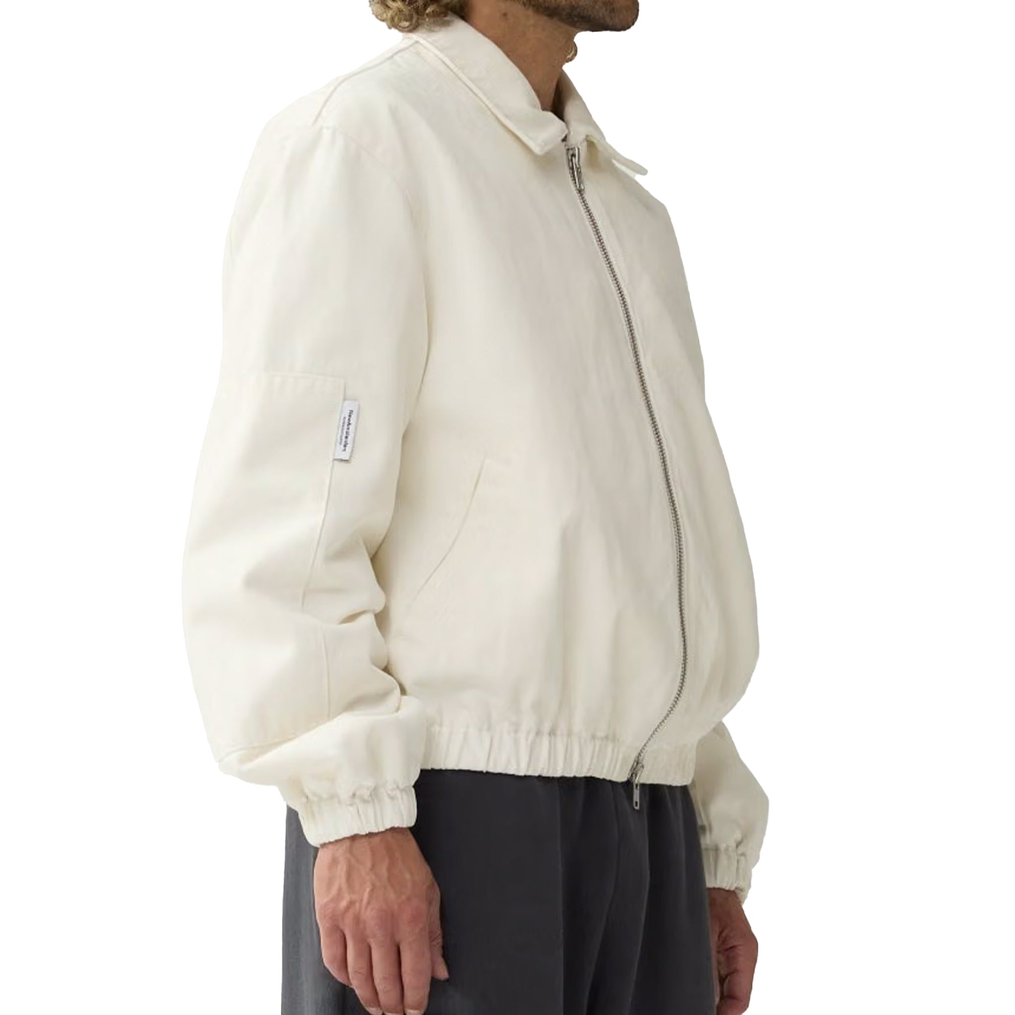 New Amsterdam Surf Association Denim padded jacket Off White