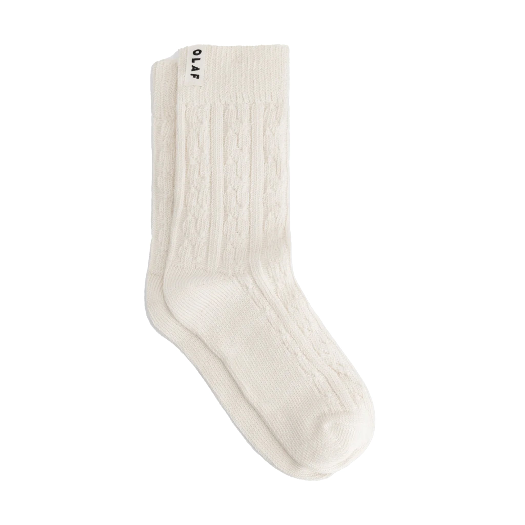 OLAF Cable socks Off White