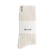 OLAF Cable socks Off White
