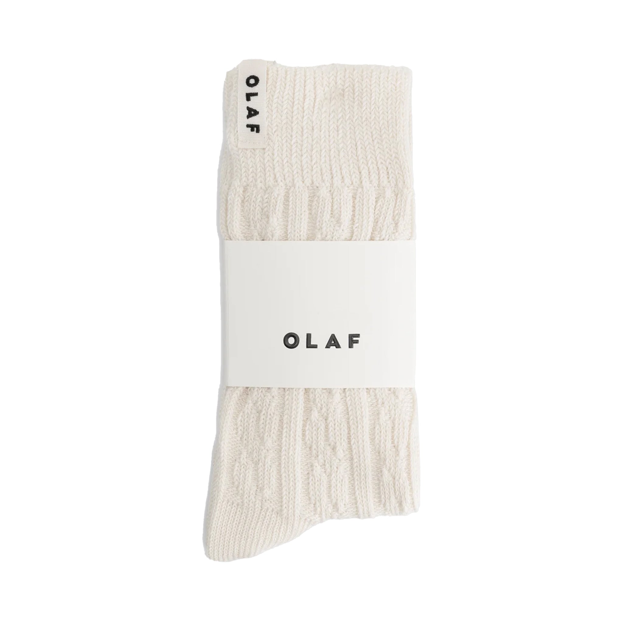 OLAF Cable socks Off White