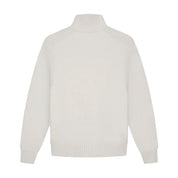 OLAF Zip knitted mock neck Off White